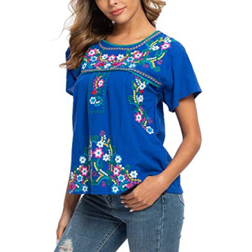 YZXDORWJ Women's Embroidered Blouse - Perfect for Summer
