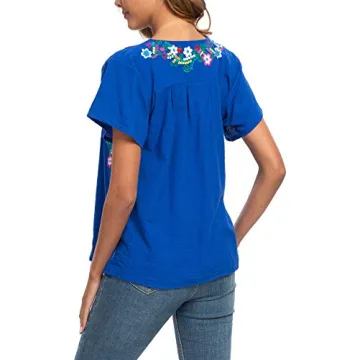 YZXDORWJ Women's Embroidered Blouse - Perfect for Summer