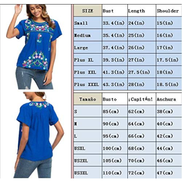 YZXDORWJ Women's Embroidered Blouse - Perfect for Summer