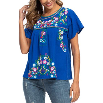 YZXDORWJ Women's Embroidered Blouse - Perfect for Summer