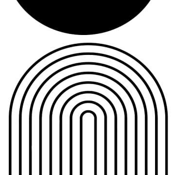 Black and White Geometric Abstract Wall Art Black and White Boho Canvas Painting Minimalist Art Prints Black and White Line Art Mid Century Modern Geometric Wall Art for Home Decor 16x24inch Frameless