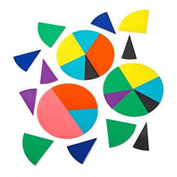 hand2mind Rainbow Fraction Circles for Kids - Math Tools