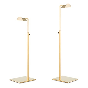bjewego Gold Handbag Display Stand - 2 Pack Polished Gold Purse Stands for Display - Adjustable Heig...