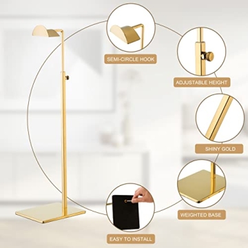 bjewego Gold Handbag Display Stand - Adjustable Purse Holder