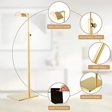 bjewego Gold Handbag Display Stand - Adjustable Purse Holder