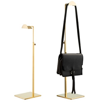 bjewego Gold Handbag Display Stand - Adjustable Purse Holder