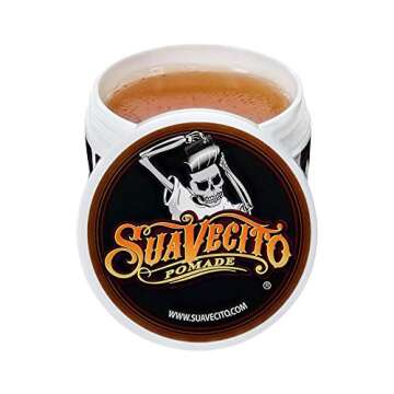Suavecito Pomade Original Hold 5 oz, 1 Pack For Men - Medium Shine Water Based Flake Free Hair Gel - Easy To Wash Out - All Day For All Hairstyles