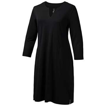 Lightbare Women’s Casual 3/4 Sleeve Dress with Pockets