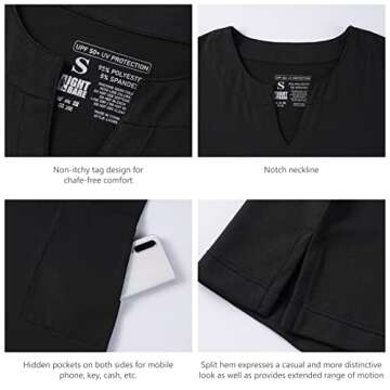 Lightbare Women’s Casual 3/4 Sleeve Dress with Pockets