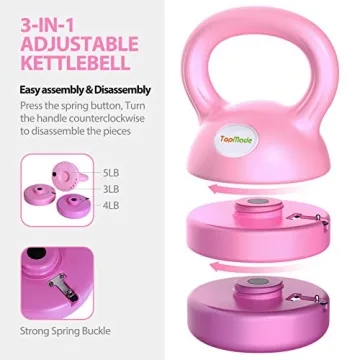 TopMade Adjustable Kettlebell for Home Fitness