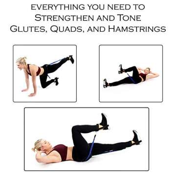 Resistance Bands for Legs and Butt. Butt Lifter, Firm and Sculpt Perfect Bikini Booty. Train Vertical Jump/Flexibility for Athletes. Easy Band Resistance Ideal for Beginners and 5" Taller (30 LB Set)