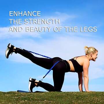 Resistance Bands for Legs and Butt. Butt Lifter, Firm and Sculpt Perfect Bikini Booty. Train Vertical Jump/Flexibility for Athletes. Easy Band Resistance Ideal for Beginners and 5" Taller (30 LB Set)
