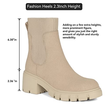 Athlefit Women's Chelsea Boots: Chic Slip-On Booties for Every Occasion