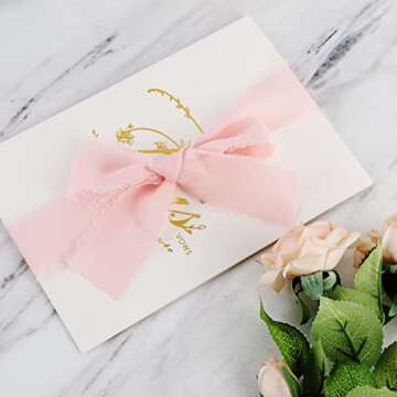 Elegant SHUNSTONE Mixed Pink Chiffon Ribbon for Crafts