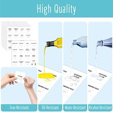 234 Waterproof Pantry Food Labels for Organizing