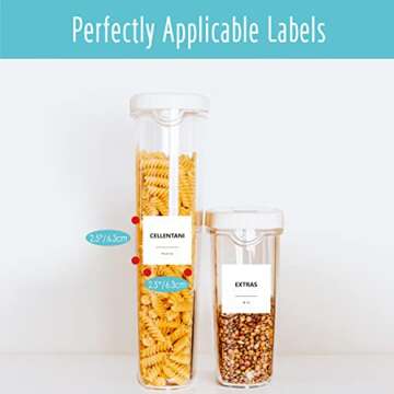 234 Waterproof Pantry Food Labels for Organizing