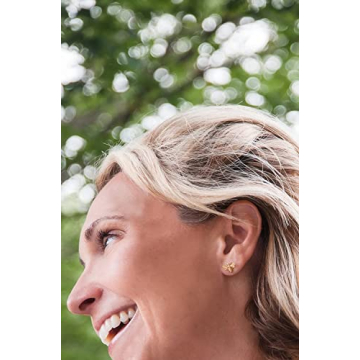 Handcrafted Little Gold Bee Earrings for Sensitive Ears