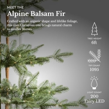 Balsam Hill 6ft Prelit Alpine Christmas Tree