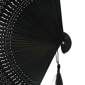 Elegant Folding Hand Held Fan for Weddings and DIY Decor