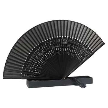 Elegant Folding Hand Held Fan for Weddings and DIY Decor
