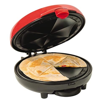 Unknown1 6-Wedge Electric Quesadilla Maker with Extra Stuffing Latch Red Plastic Ready Indicator Light