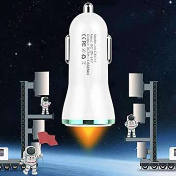 Bralon USB Car Charger[2-Pack],24W/4.8A Rapid Car Charger Compatible with Phone 12(Pro Max)/12 mini/11 Pro Max/Xs/Xs max/Xr/X/8,G.alaxy Note S10/S9/S8 and More