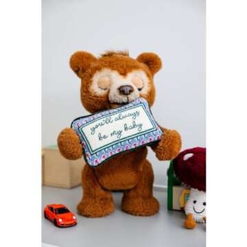 FURBISH Handmade Needlepoint Decorative Throw Pillow - Be My Baby - 5" x 8" - Mini Embroidered Accen...