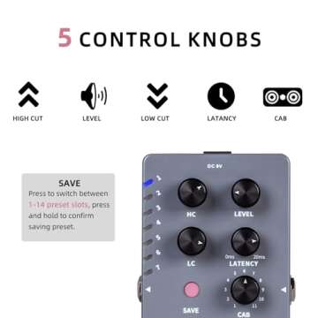 MOOER CAB X2 Dual Footswitch Cab Sim IR Loading Stereo Cabinet Simulation Pedal with 14 Presets Slots Supporting Software Editing