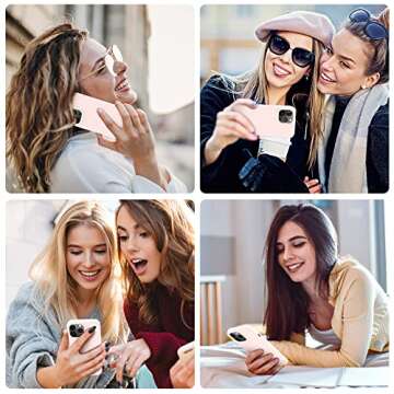 OTOFLY Designed for iPhone 14 Pro Case, Silicone Shockproof Slim Thin Phone Case for iPhone 14 Pro 6.1 inch (Chalk Pink)