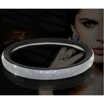 Bling Rhinestones Steering Wheel Cover for Girls