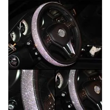 Bling Rhinestones Steering Wheel Cover for Girls