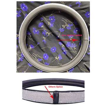 Bling Rhinestones Steering Wheel Cover for Girls