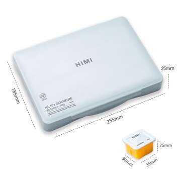 HIMI Gouache Paint Set - 24 Colors & 3 Brushes Included