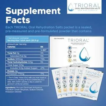 TRIORAL Electrolyte Hydration Powder - 100 Drink Packets