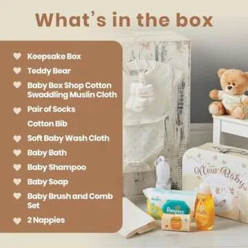 Baby Box Shop Unisex - 12 pcs Neutral Baby Essentials - Baby Gift Hampers, Gender Neutral Baby Gift ...