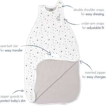 Woolino Toddler Sleeping Bag, 4 Season Merino Wool Baby Sleep Bag or Sack, 2-4 Years, Navy Blue