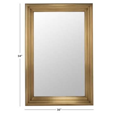 SAFAVIEH Francesca Brass 36" x 54" Luxury Mirror