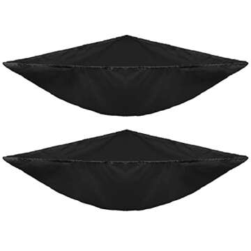 Simple Houseware 2 PK - Stuffed Animals Jumbo Toy Storage Hammock, Black