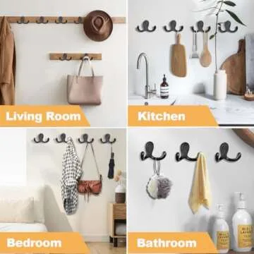Heavy Duty Double Prong Wall Hooks for Stylish Storage