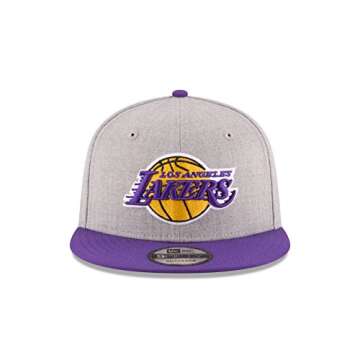 NBA Los Angeles Lakers Men's 9Fifty 2Tone Heather Snapback Cap, One Size, Heather Gray