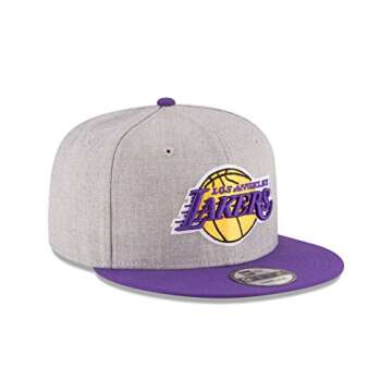 NBA Los Angeles Lakers Men's 9Fifty 2Tone Heather Snapback Cap, One Size, Heather Gray
