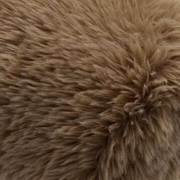 Tov Furniture Carmel Dark Taupe Vegan Shearling Accent Chair