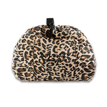 Portable Lay-n-Go Cosmo Makeup Bag for Travel - 22” Leopard