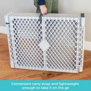 Toddleroo by North States Superyard 6 Panel Free Standing Play Yard, Indoor or Outdoor Baby Playpen, Baby Gate. Made in USA. 5.5 feet Corner to Corner Play Pen (26" Tall, Pewter)