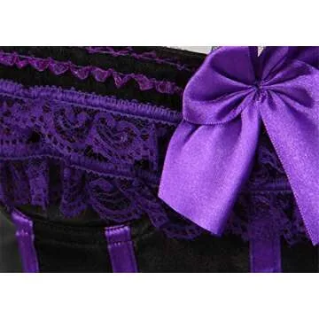 Plus Size Black Corset Bustier Lingerie for Women