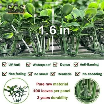 Bybeton Artificial Grass Wall Panel 10"x10" - 12Pcs