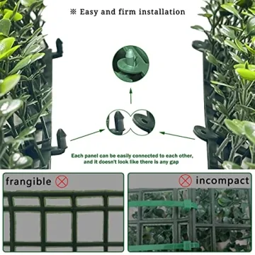 Bybeton Artificial Grass Wall Panel 10"x10" - 12Pcs