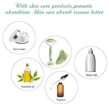 SEGMINISMART Jade Roller Massager for Face Anti Aging Gua Sha Scraping Massage Tool Set Therapy 100% Natural Jade Facial Roller Anti Wrinkle and Skin Rejuvenate