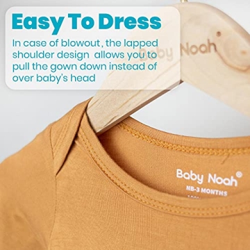 Soft Knotted Baby Gown with Hat and Mittens for Infants