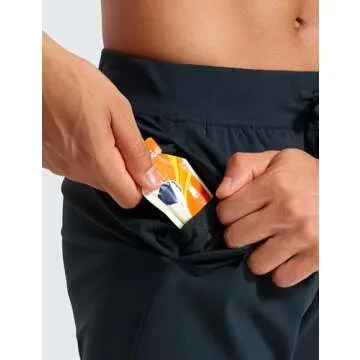 CRZ YOGA Mens 4-Way Stretch Comfy Athletic Pants 30'' - Track Hiking Golf Gym Workout Joggers Work Pants Sweatpants True Navy Large